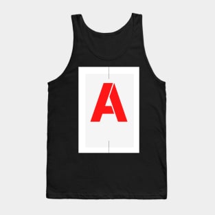 Letter A alphabet Tank Top